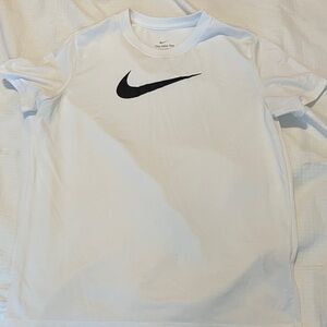Nike White Tee with Black Swoosh
